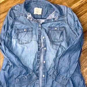 Womens button up Jean shirt size 1x